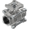 Ball valve Series: VZBE Stainless steel/PTFE Bare stem PN63 Internal thread (NPT) 1.1/2" (40)